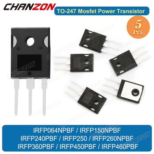 MOSFET Alta Potencia TO-247 - Varios Tipos (IRFP260/460/250/240/450/064/360/150) - Lote 5 Piezas