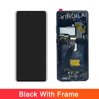 Pantalla Super OLED para Samsung S21 Ultra 5G pantalla LCD Digitalizador de pantalla táctil S21 Ultra con piezas de marco reemplazo LCD