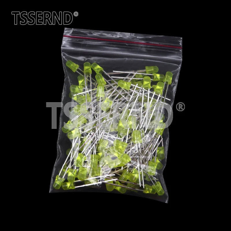 Kit Surtido Diodo LED F3 (3mm) Colores (Blanco/Verde/Rojo/Azul/Amarillo/Naranja/Rosa/Púrpura/Blanco Cálido) DIY (60/100 Piezas)