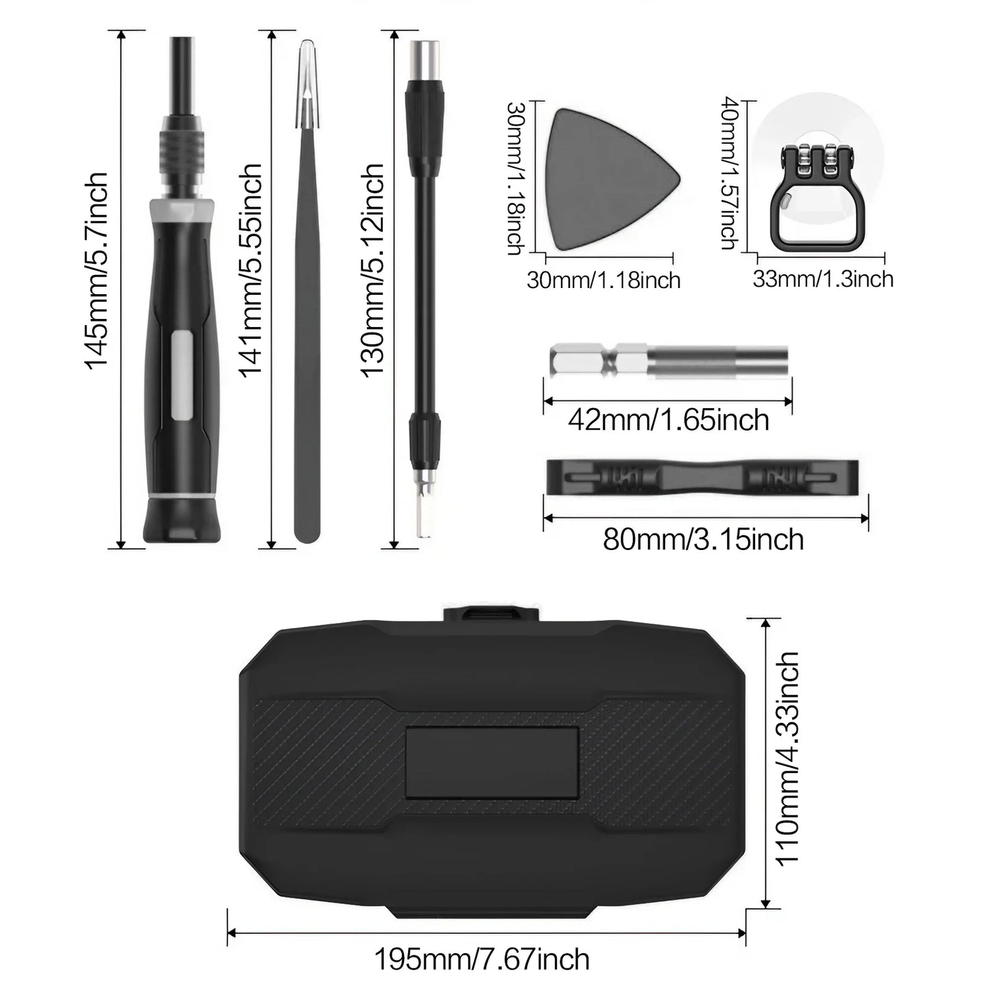 Set Destornilladores Precisión Profesional 152 en 1 / 25 en 1 (Kit Herramientas Laptop/Computadora, Puntas T5/T6 Torx)