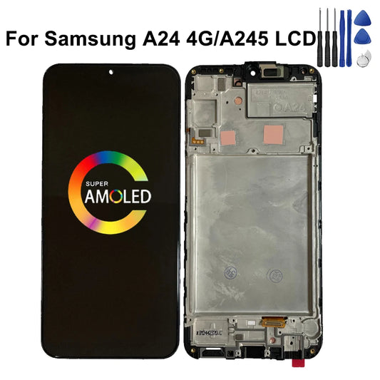 Pantalla LCD OLED para Samsung A24 4G A245 A245F A245M A245N, montaje de digitalizador táctil de pantalla LCD de repuesto