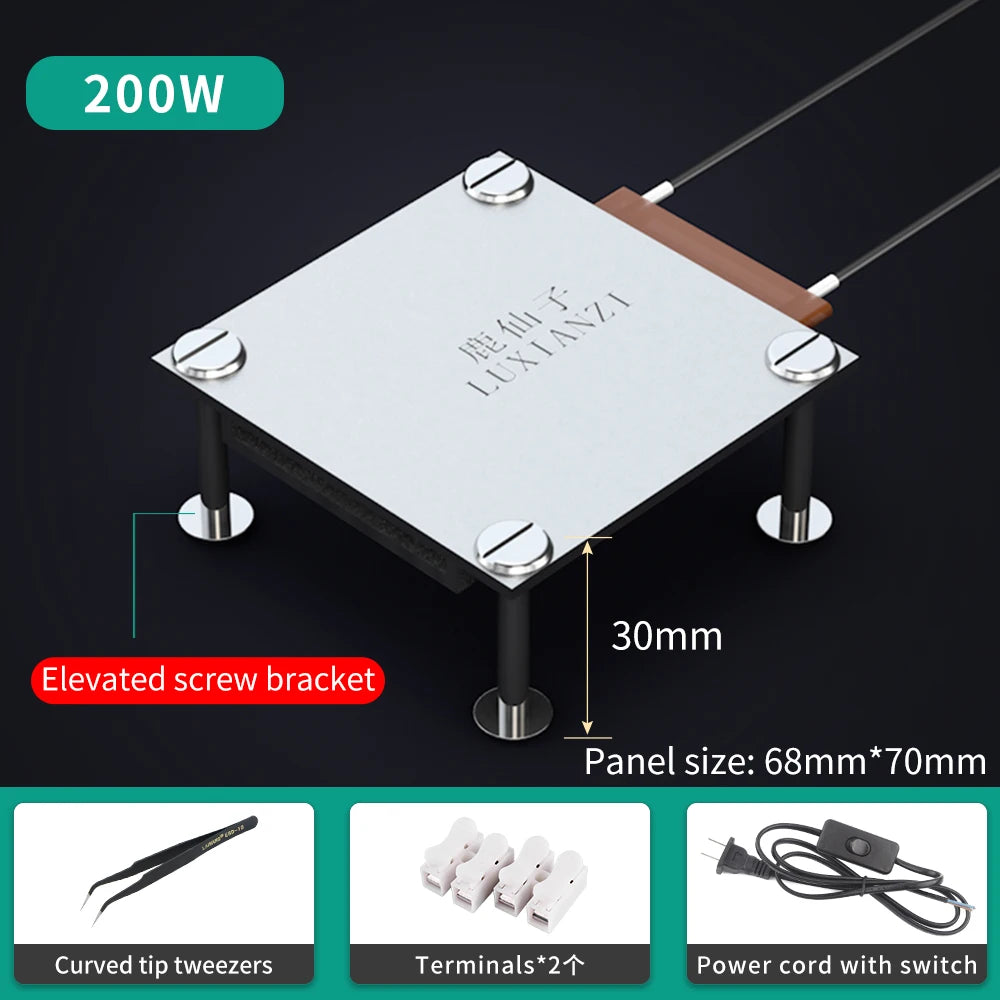 LUXIANZI Aluminum Led Remover BGA Desoldering Station PTC Fever Plate Preheating LCD Strip Chip Repair Thermostat Heating Plate