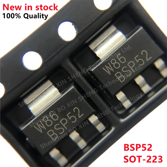 Lote 20 Pcs Transistor Darlington BSP52 (NPN) / BSP62 (PNP) SMD SOT-223