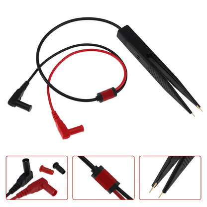 Pinza de Prueba Tipo Tweezers para Componentes SMD (Resistencias, Capacitores, Inductores) - Sonda Multímetro