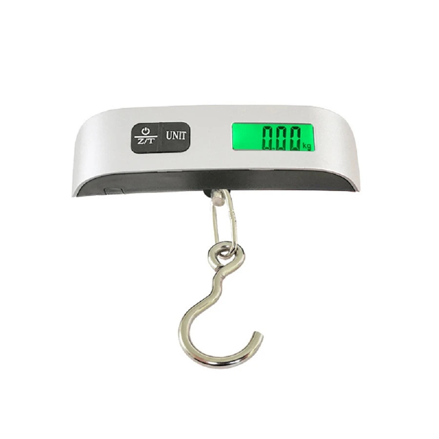 Balanza Portátil Digital LCD (110lb/50kg) Electrónica Colgante para Equipaje/Maleta Viaje (Herramienta Peso Bolsa)