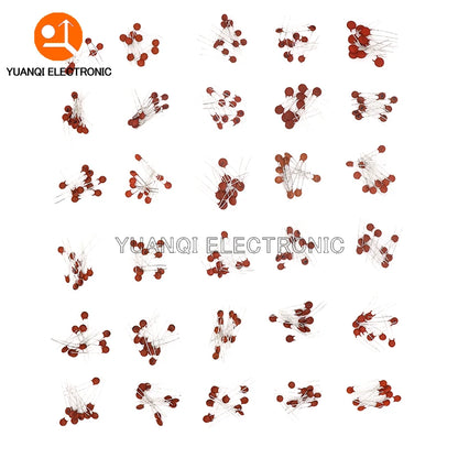 Kit Surtido Capacitor Cerámico (2pF-0.1uF, 50V, 30 Valores x 10 Unidades) DIY - Pack 300 Piezas