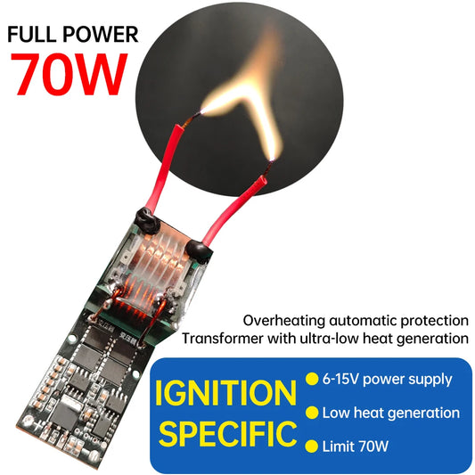 Módulo Generador Alto Voltaje DC 6-15V a AC 10kV-25kV Step-Up Inverter Encendedor Arco Bobina Boost
