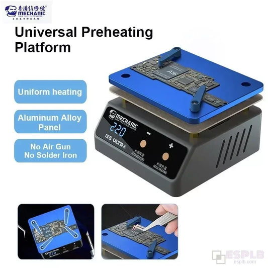 MECHANIC 220V Lightweight IX5 Ultra Universal Preheating Platform Layering Uniform Heating with Clamp for Motherboard Repair