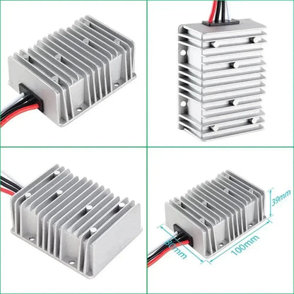 Reductor Voltaje DC-DC 36V/48V a 12V 10A/20A/30A Step-Down Buck Impermeable con Fusible (CE/RoHS) para Golf Cart