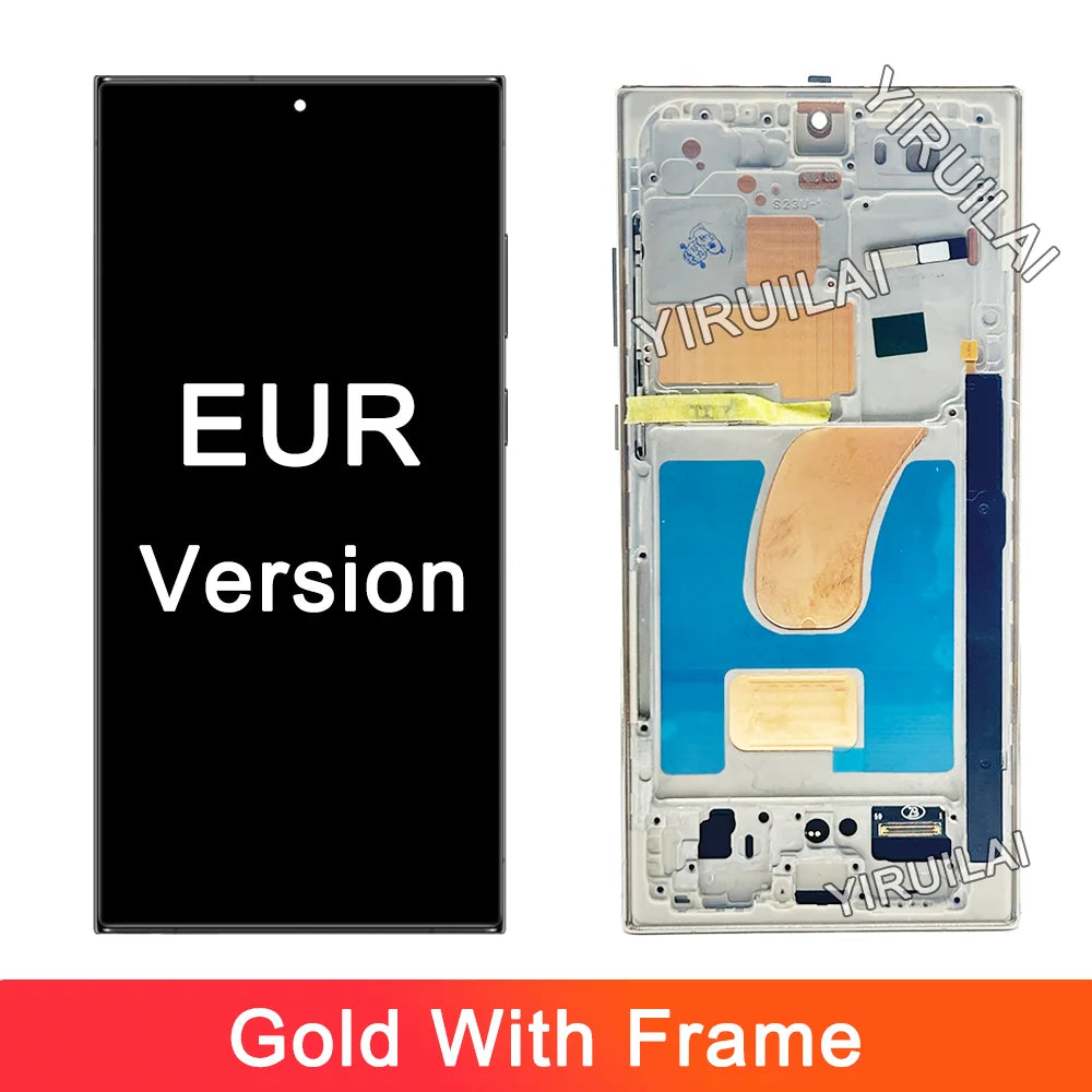 Pantalla LCD con Marco y Digitalizador Táctil para Samsung Galaxy S23 Ultra 5G (S918B/DS / S9180) (Probada)