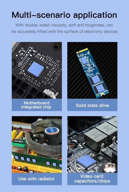 Lámina Silicona Aislante Térmica MaAnt (Alta Temperatura, Precortada) para Reparación Motherboard/CPU/IC/GPU (100 Unidades)