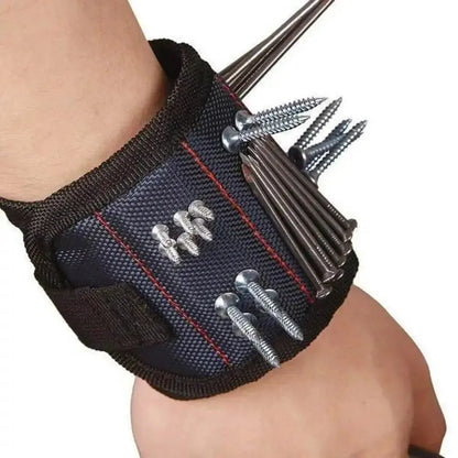 Muñequera Magnética Fuerte / Bolsa Herramientas Portátil Ajustable para Electricista (Sostiene Tornillos/Clavos/Pernos)