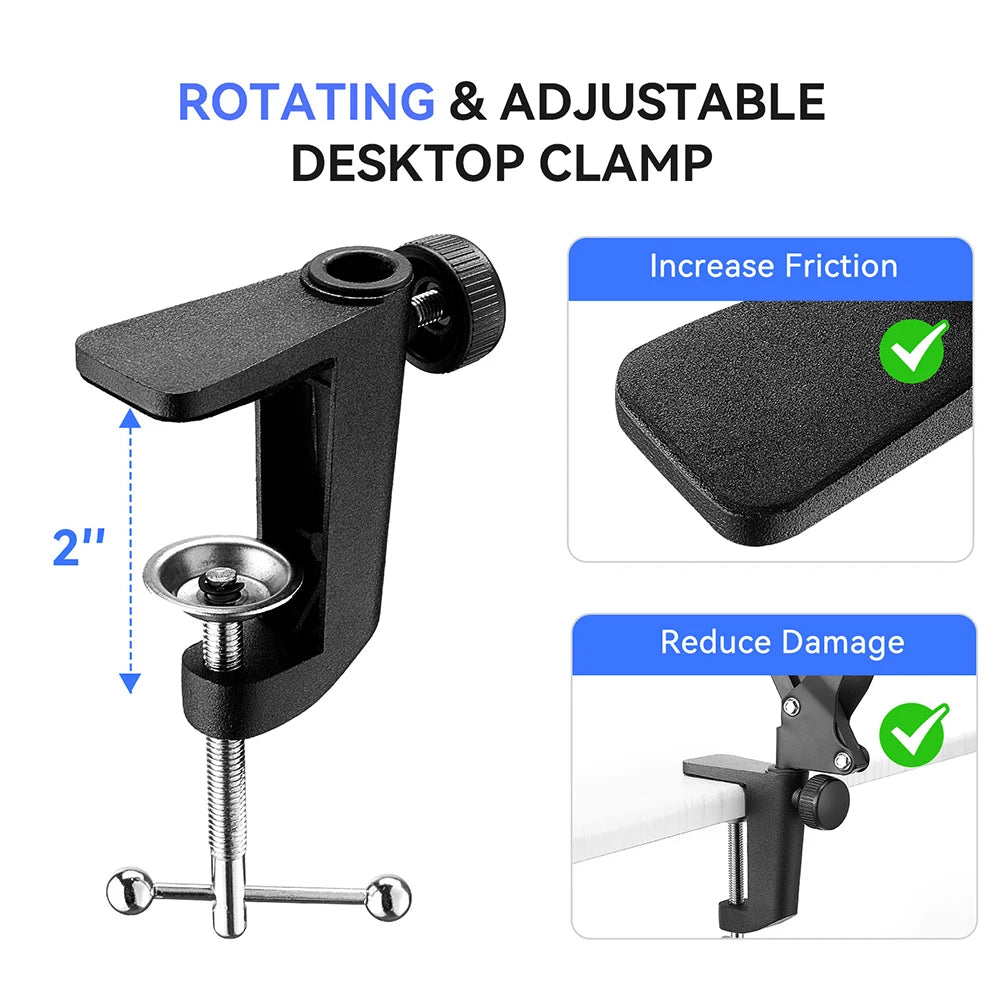 Elikliv Digital Microscope Flexible Arm Suspension Boom Scissor Arm Stand Metal Bracket for DM602 flex