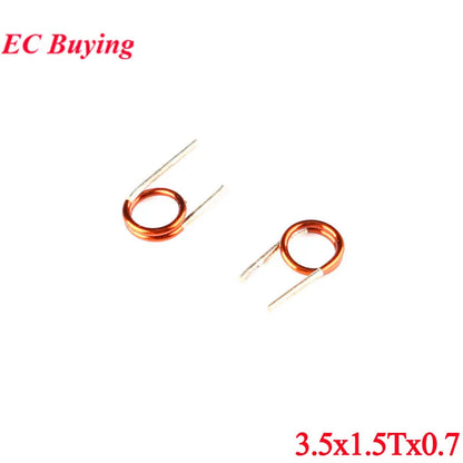 Bobina Hueca Inductancia Cobre 0.7mm - Vueltas (1.5T a 7.5T) para Control Remoto FM - Lote 20/100 Piezas