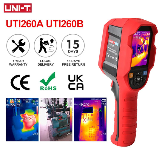 Cámara Térmica UNI-T UTi260B / UTi260A (256x192) - Termógrafo Construcción Prueba PCB/Circuitos/Calefacción Suelo
