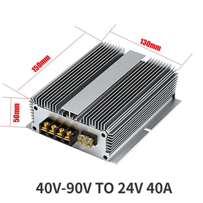 Convertidor Step-Down DC-DC 40V-90V a 24V (5A-50A) / 48V-72V a 24V Estabilizador Regulador Módulo Boost