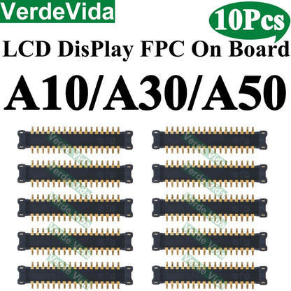 Conector FPC Pantalla LCD en Placa para Samsung Galaxy A10/A20/A21/A30S/A40/A50/A51/A70S / M12/M14/M15/M16 (10 Unidades)
