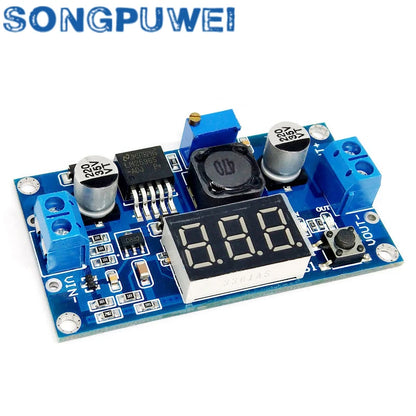 Módulo Convertidor Buck LM2596S DC-DC 2.5-40V 3A Ajustable Step-Down con Display Voltímetro