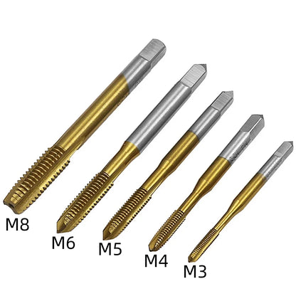 Llave Macho Manual Ajustable Mango T con Ratchet/Fresa para Roscar M3/M4/M5/M6/M8 Métrico