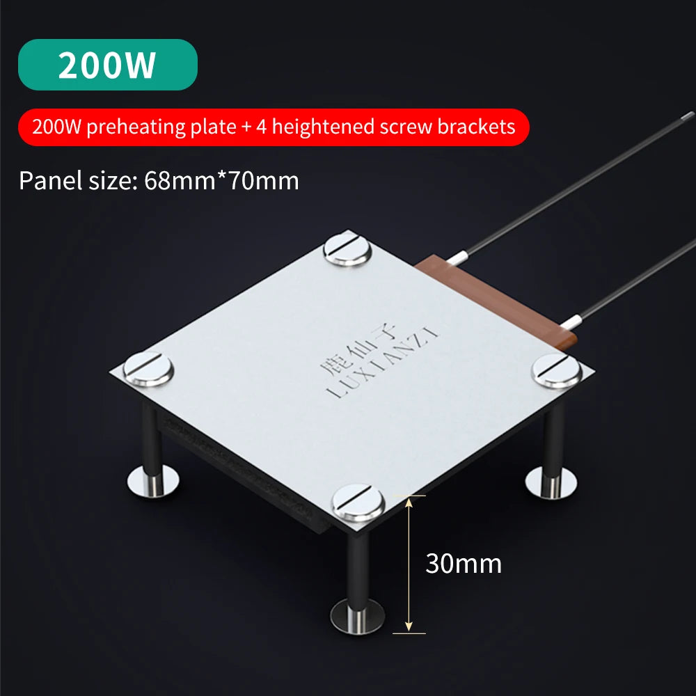 LUXIANZI Aluminum Led Remover BGA Desoldering Station PTC Fever Plate Preheating LCD Strip Chip Repair Thermostat Heating Plate