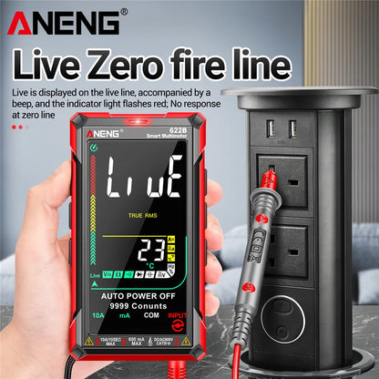 Multímetro Digital Inteligente ANENG 622B/622A True RMS 9999 Cuentas Lámpara Láser Autorango DC/AC Tester Analógico