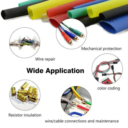Kit Tubo Termoretráctil 2:1 (127/164/328/560 Piezas) con/sin Pistola Aire Caliente (EU/US 110V/220V) Aislante Cable