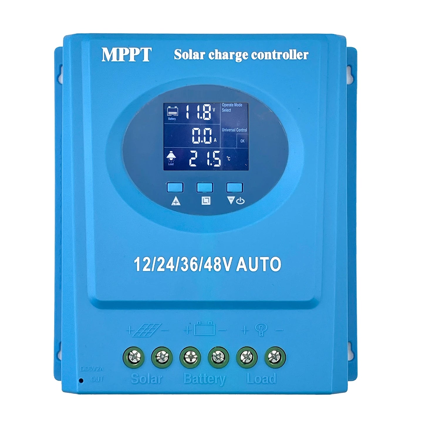 Controlador Carga Solar MPPT 60A/100A/150A 12V-48V Auto LCD Dual USB para Batería Plomo-Ácido/Litio