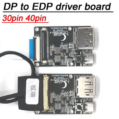 Placa Adaptador Señal DP a EDP 30pin/40pin 2K/4K/8K 2Lane/4Lane + Cable EDP
