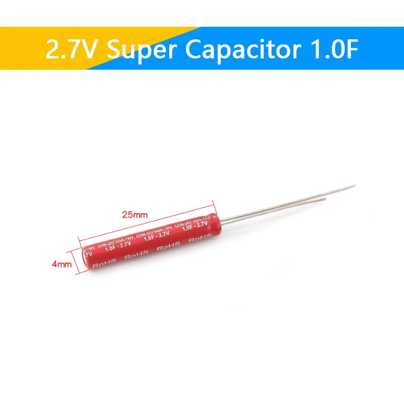 Supercapacitores Farad 2.7V - Varios Valores (0.5F a 60F)