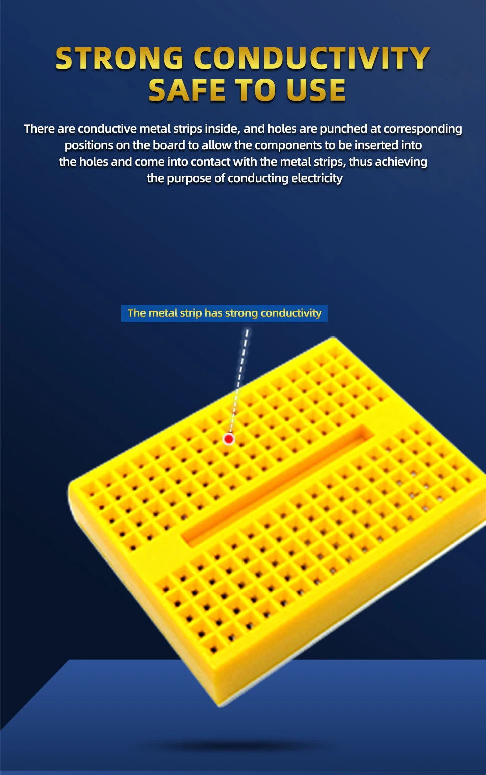 2PCS SYB-170 Mini Solderless Prototype Experiment Test Small Breadboard Kit With 170 Tie Points Plus Adhesive Back 35*46*8mm