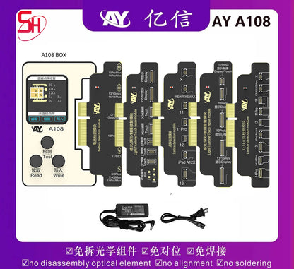 AY A108 BOX Face ID Programmer For iPhone X-15 Pro Max Dot Matrix Projector Repair True Tone Fix Battery Health Data Change Tool