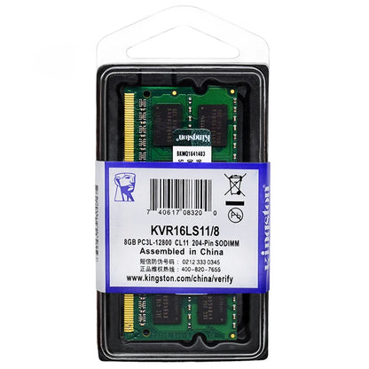 Memoria RAM Kingston Laptop DDR3/DDR3L (4GB/8GB, 1066/1333/1600/1866MHz) SO-DIMM PC3-8500/10600/12800 Doble Canal Notebook