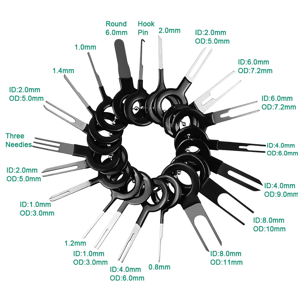 Kit Herramienta Extracción Terminales/Pines Conector Cable Auto (Reparación Automóviles)