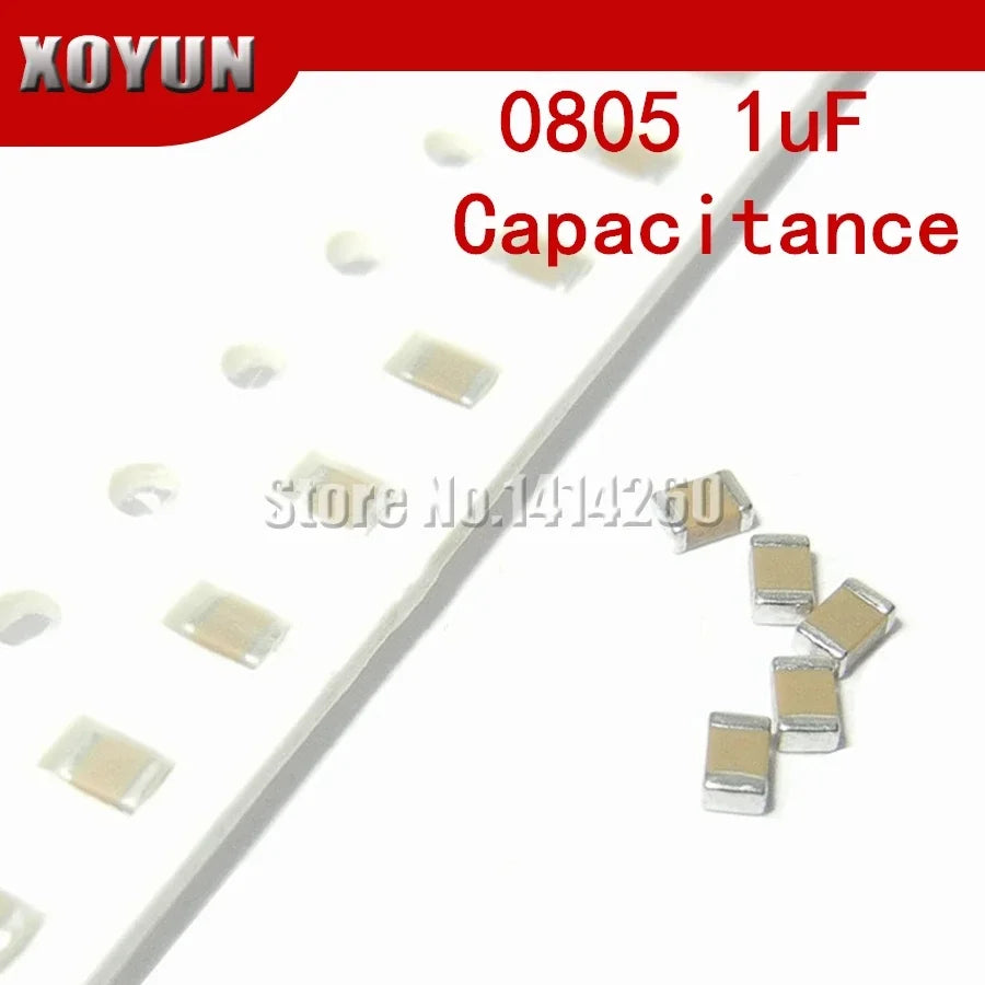 Capacitor Cerámico SMD 0805 (1nF 102K, 100V, X7R 10%) MLCC - Pack 100 Unidades