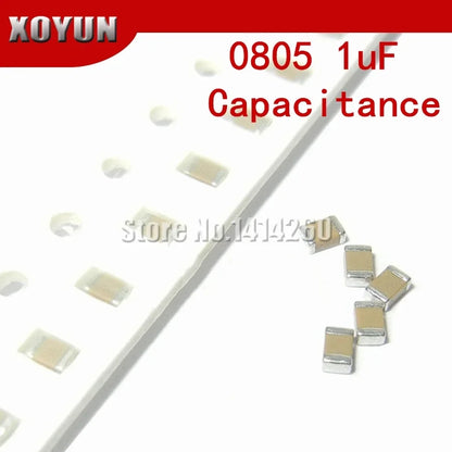 Capacitor Cerámico SMD 0805 (1nF 102K, 100V, X7R 10%) MLCC - Pack 100 Unidades