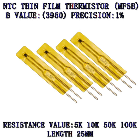 Termistor NTC Película Fina MF5B SMD B3950 5K/10K/50K/100K Ohm 1% (Largo 2.5cm) - Lote 10 Piezas