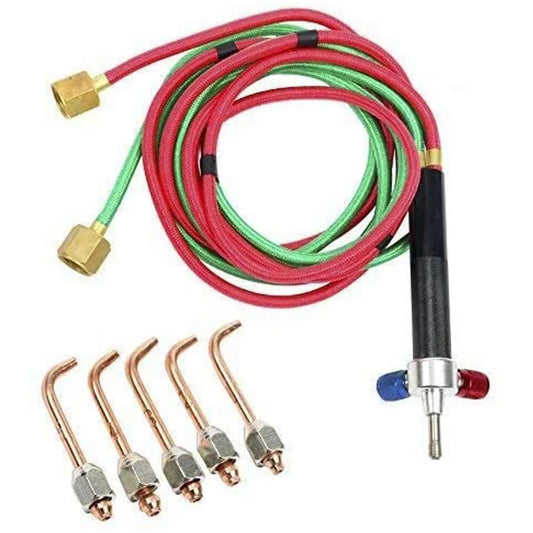 Mini Soplete Oxígeno para Fusión Gas Joyería/Platino/Acero Inoxidable (Kit Orfebrería, Soldadura Metal Acetileno/Butano)