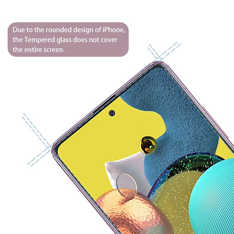 Protector Pantalla Cristal Templado para Samsung Galaxy A13/A14/A21S/A33/A34/A51/A52/A52S 5G/A53/A54/A72/A73 (2-5 Unidades)