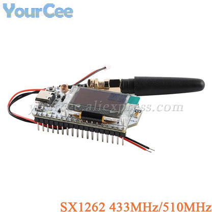 Placa Desarrollo LoRa ESP32 SX1262 WiFi Kit 32 (433-510MHz / 868-915MHz) con Pantalla OLED Azul 0.96" para Arduino
