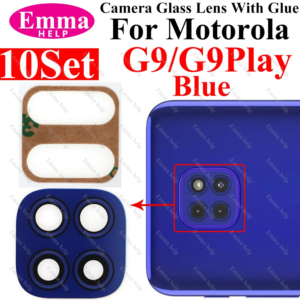 10set A+ Back Camera Glass Lens for Motorola Moto G9 G8 G7 G6 G5 Plus Play Power Rear Camera Lens