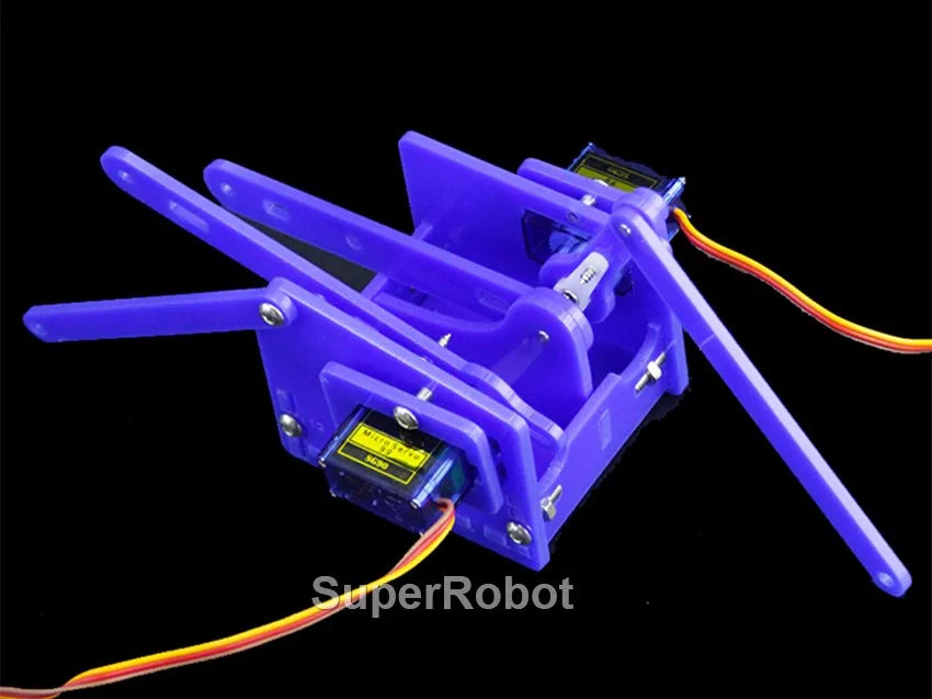 Kit Garra Brazo Robot Manipulador Mecánico Acrílico 4-DOF (Desarmado, para SG90/MG90S) Arduino STEAM