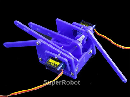 Kit Garra Brazo Robot Manipulador Mecánico Acrílico 4-DOF (Desarmado, para SG90/MG90S) Arduino STEAM
