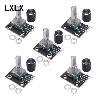 Módulo Encoder Rotatorio 360 Grados KY-040 con Botón (15x16.5mm) para Arduino (5 Unidades)
