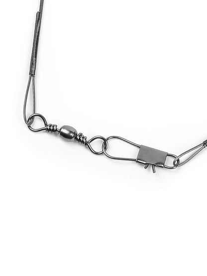 Sedal Acero Líder Anti-Mordida con Giratorio para Pesca (15/20/25/30cm) Accesorio Leadcore (20 Unidades)