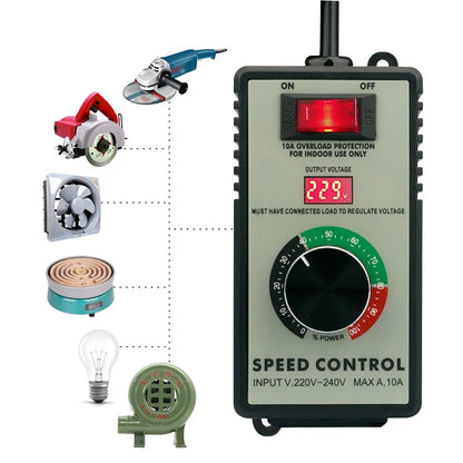 Controlador Velocidad Motor AC 220V 4000W con Display LED Regulador Voltaje Variable Router/Ventilador/Taladro