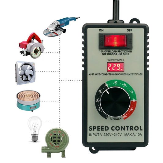 Controlador Velocidad Motor AC 220V 4000W con Display LED Regulador Voltaje Variable Router/Ventilador/Taladro