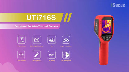 Cámara Térmica UNI-T UTi716S (160x120) Inspección Hogar - Termógrafo Infrarrojo Portátil Fugas Agua/Calor (Multi-Idioma)