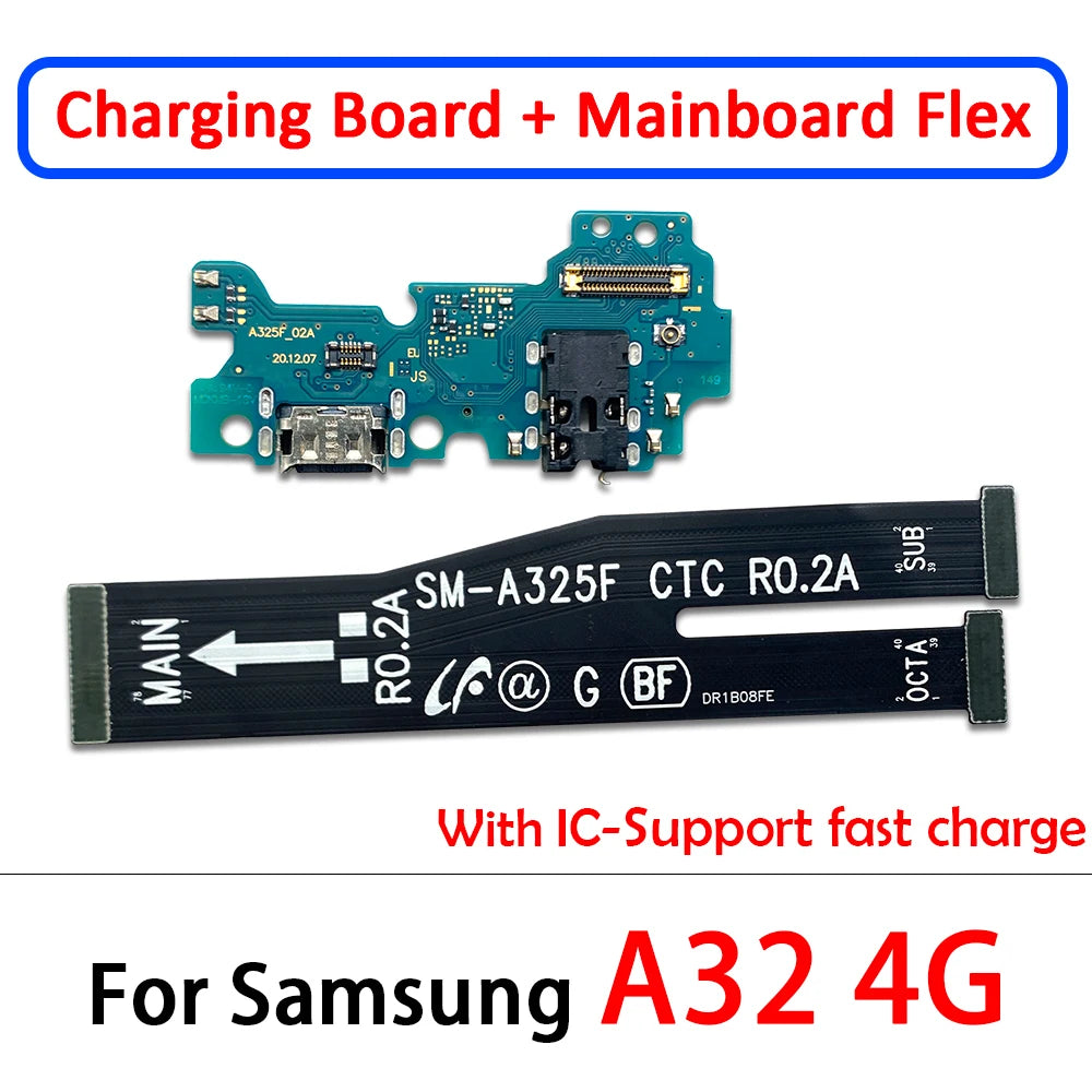 Flex Cable Carga USB para Samsung A22/A32/A42 (4G/5G) - Repuesto Conector Dock (Testado)