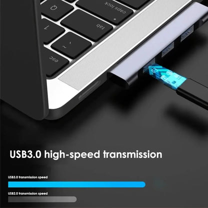 Hub USB-C 4-en-1 USB 3.0 + PD 60W + Type-C 3.1 Splitter OTG para Xiaomi/Lenovo/MacBook Pro/Air