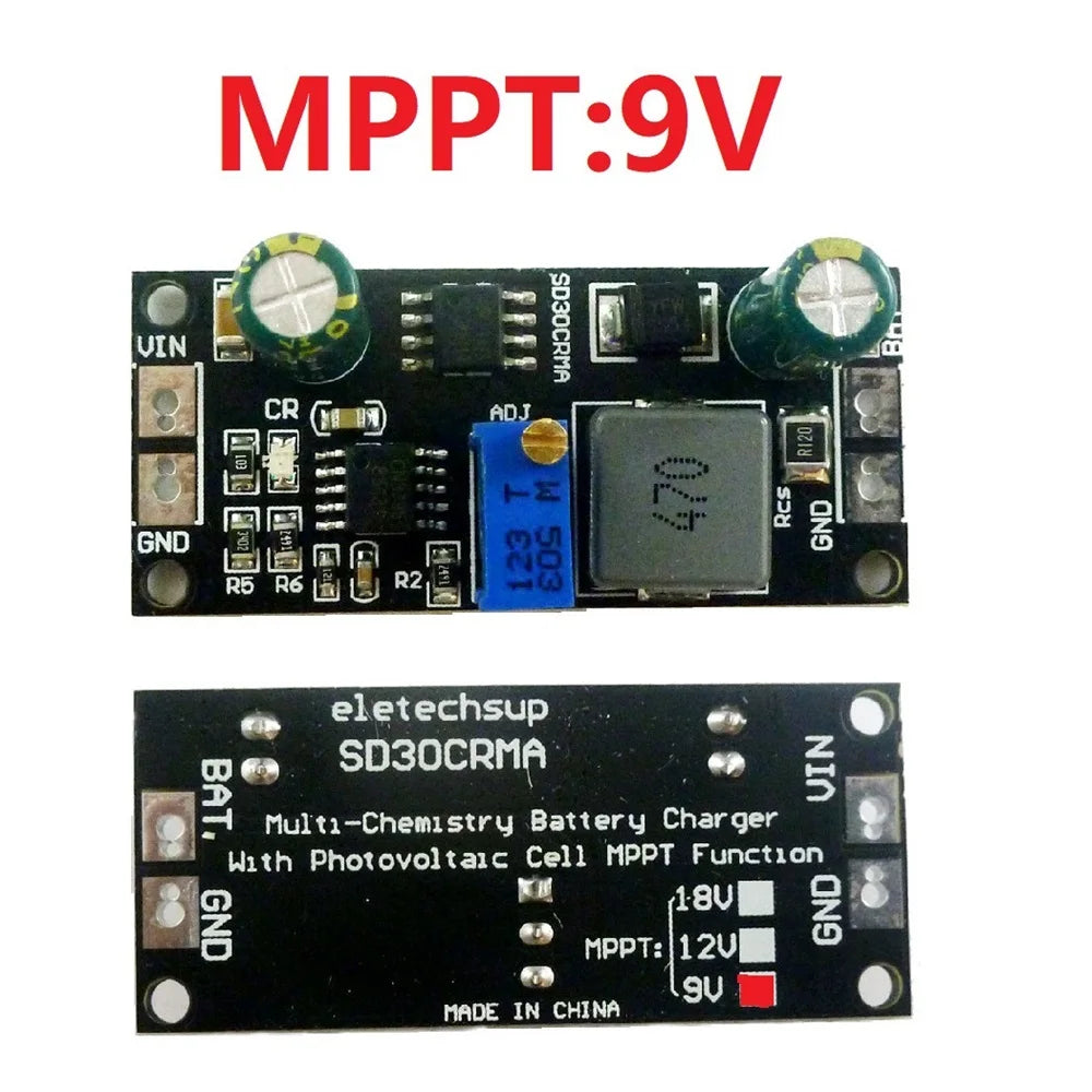 Módulo Controlador Carga Panel Solar MPPT 1A Batería Ion/Titanato Litio Regulador